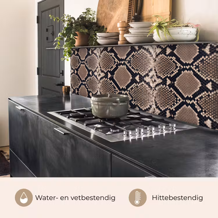 Keuken achterwand - Slangenprint - Python - Bruin — 5
