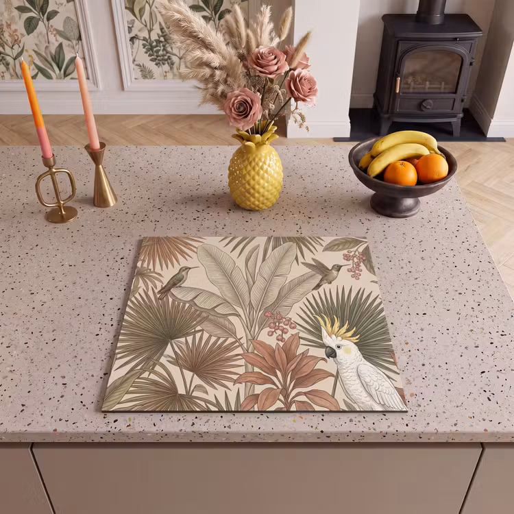 Inductie beschermer - Tropisch - Vogels - Beige — 3