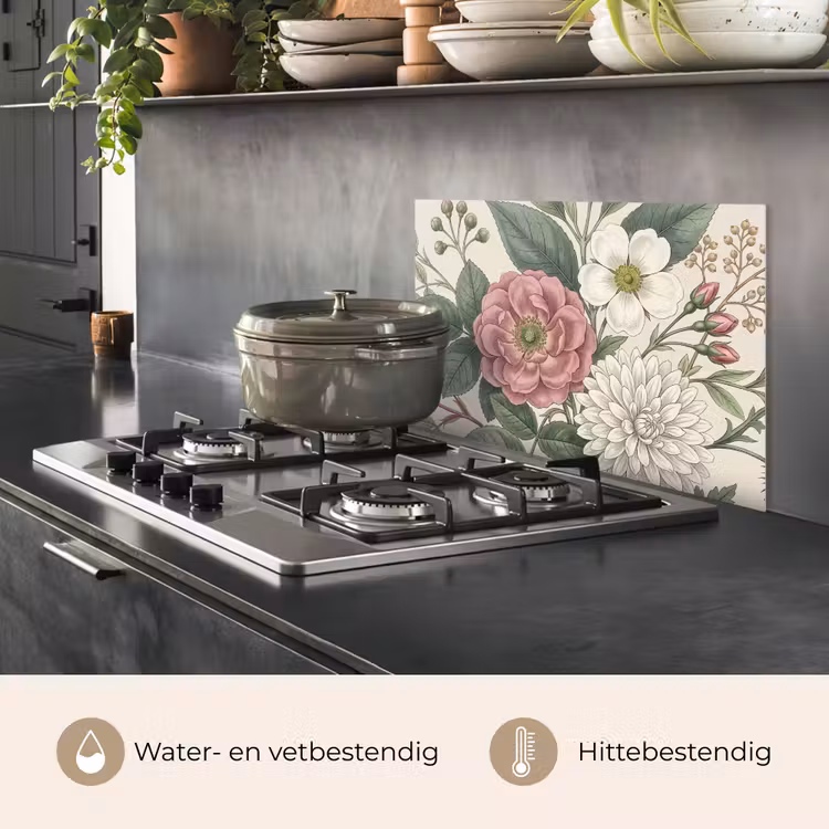 Spatscherm keuken - Romantisch - Design - Kleurrijk — 2