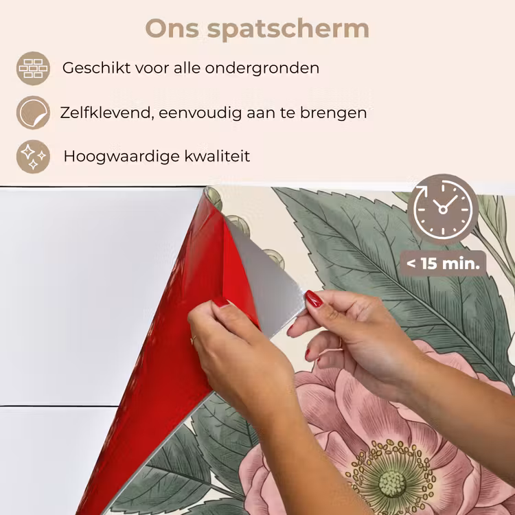 Spatscherm keuken - Romantisch - Design - Kleurrijk — 4