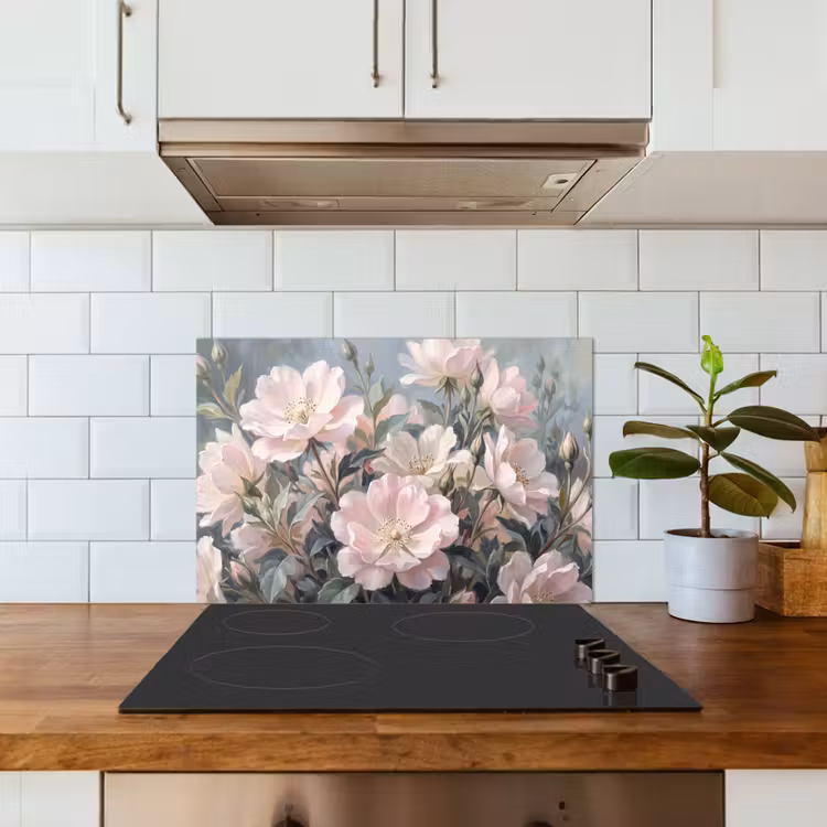 Spatscherm keuken - Rozen - Illustratie - Roze — 3