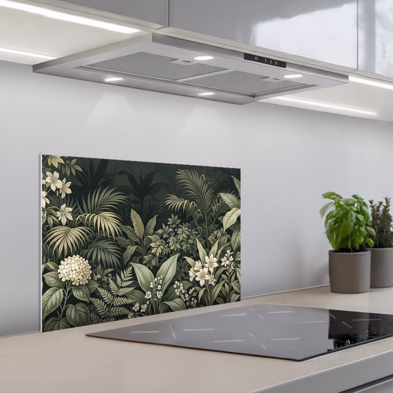 Spatscherm keuken - Jungle - Bladeren - Botanisch - Groen — 1