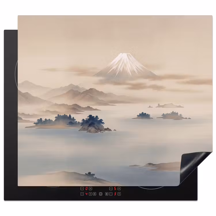 Inductie beschermer - Japans - Landschap - Beige — 1