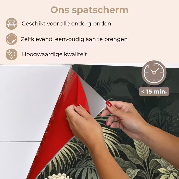 Spatscherm keuken - Jungle - Bladeren - Botanisch - Groen — 4