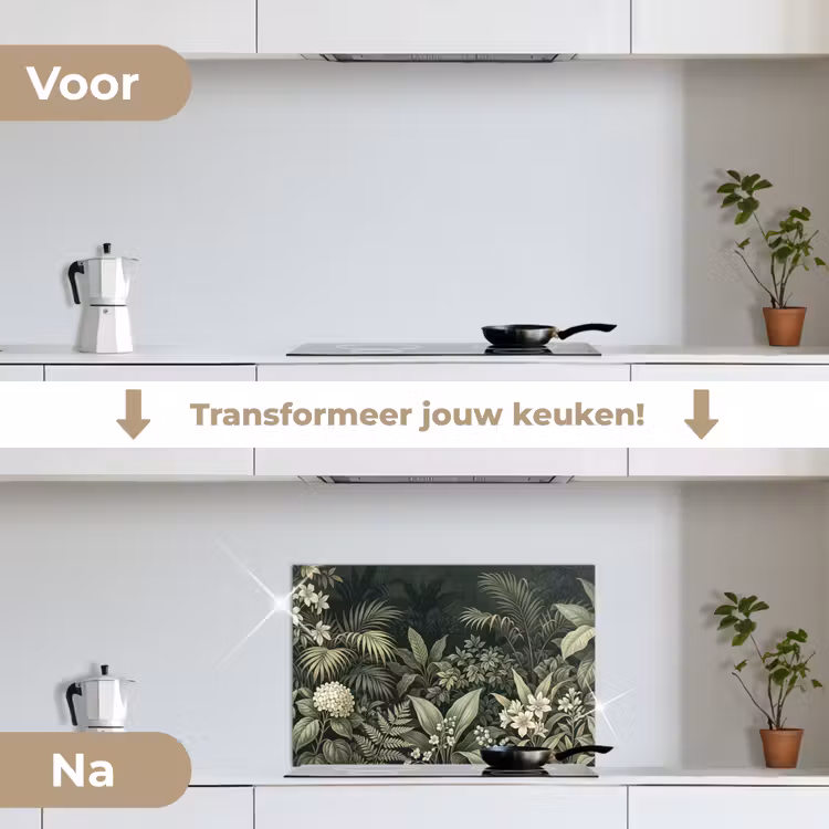 Spatscherm keuken - Jungle - Bladeren - Botanisch - Groen — 7