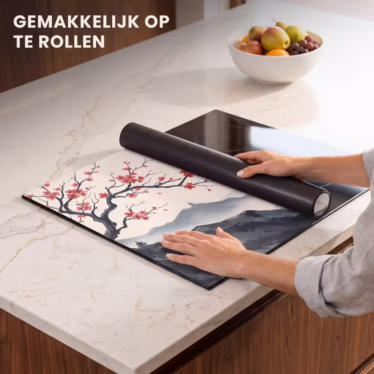 Inductie beschermer - Kersenbloesem - Oosters - Rood — 7