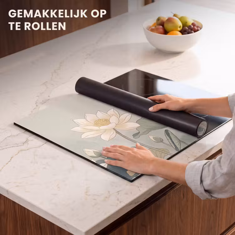 Inductie beschermer - Lotus - Bloemen - Groen — 7