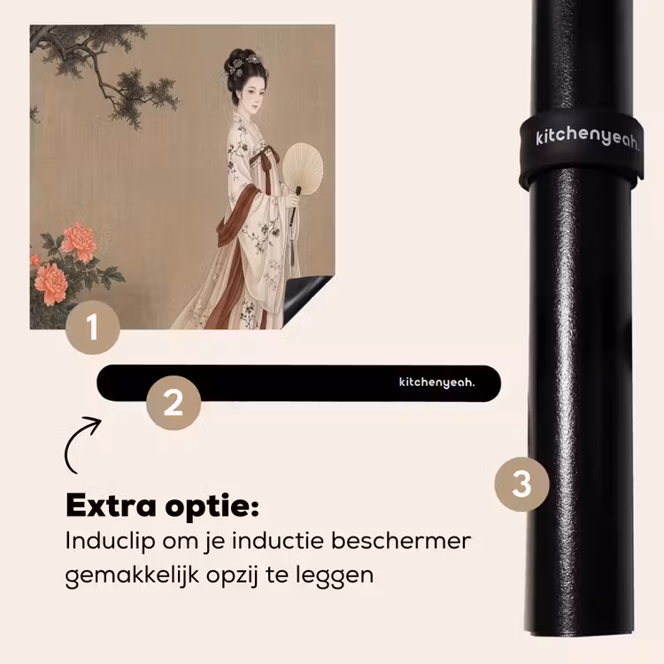 Inductie beschermer - Vrouw - Azië - Kunst - Beige — 8