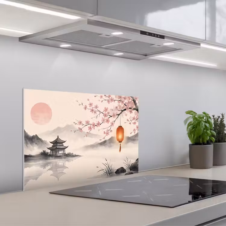 Spatscherm keuken - Zon - Japans - Traditioneel — 1