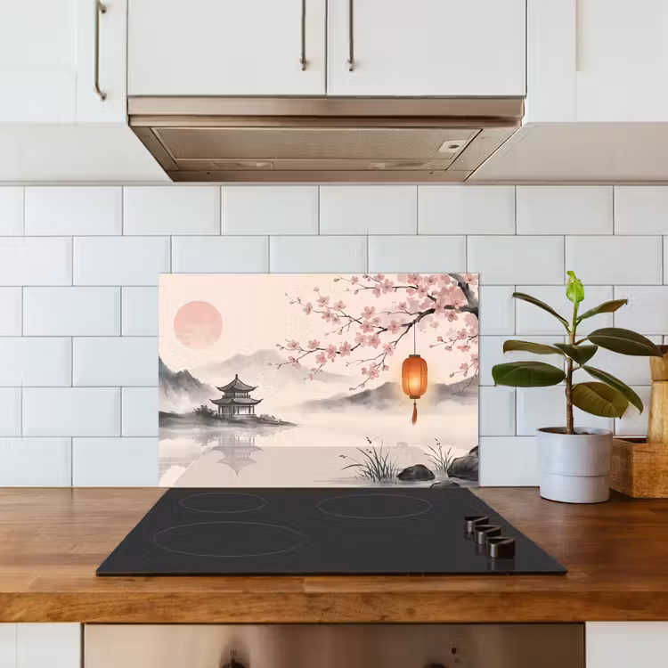 Spatscherm keuken - Zon - Japans - Traditioneel — 3