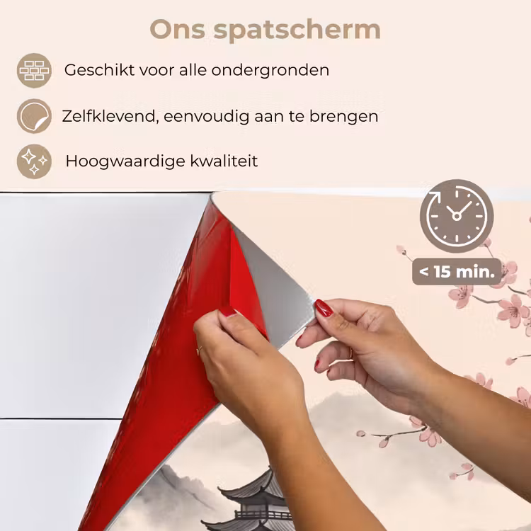 Spatscherm keuken - Zon - Japans - Traditioneel — 4