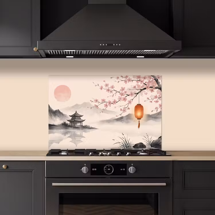Spatscherm keuken - Zon - Japans - Traditioneel — 5
