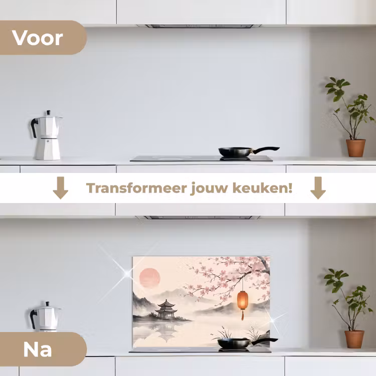 Spatscherm keuken - Zon - Japans - Traditioneel — 7