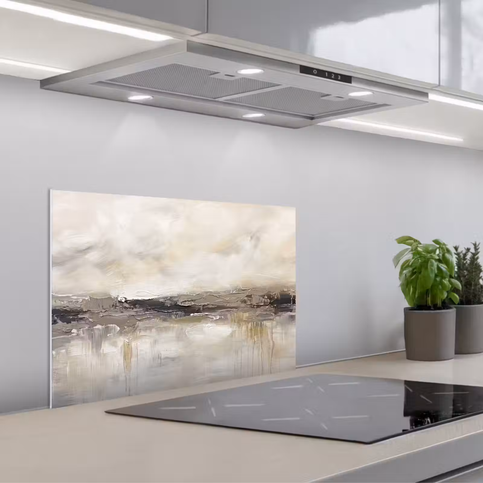 Spatscherm keuken - Landschap - Horizon - Natuur - Abstract - Neutraal — 1