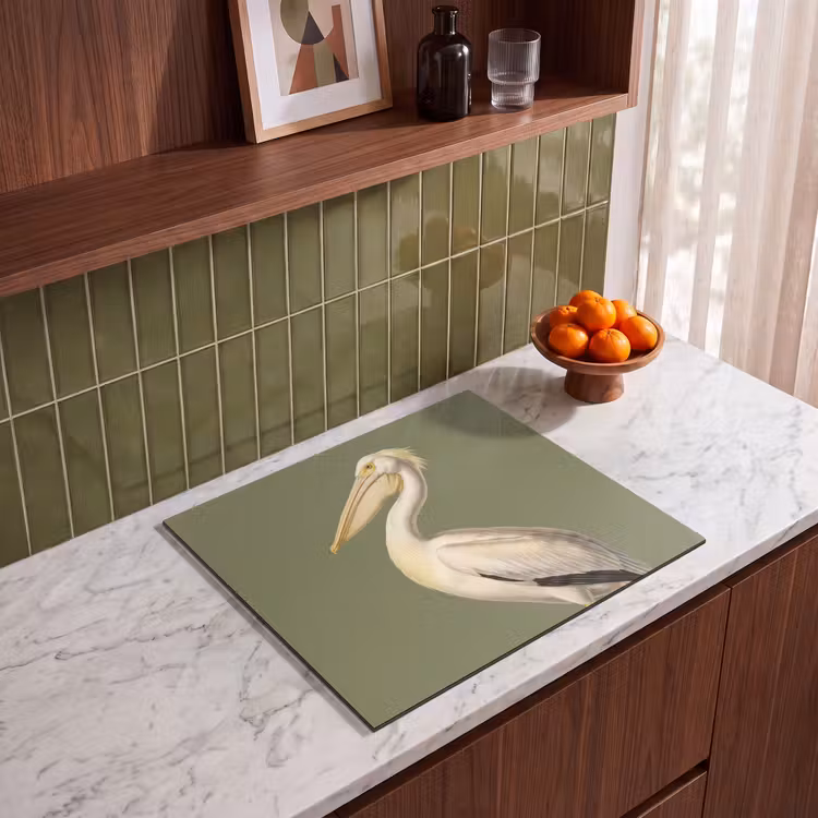 Inductie beschermer - Pelikaan - Wit - Vogel - Klassiek - Natuur — 4