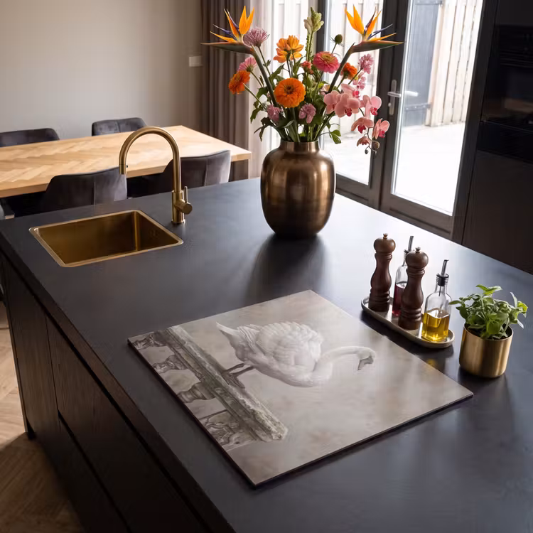 Inductie beschermer - Zwaan - Elegant - Dieren - Wit — 2