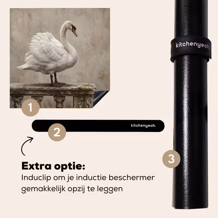 Inductie beschermer - Zwaan - Elegant - Dieren - Wit — 8