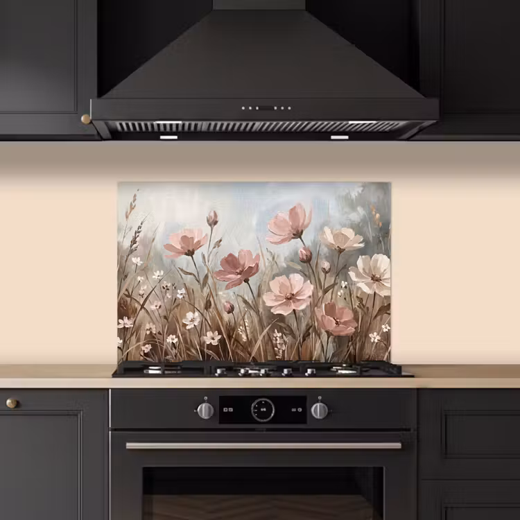 Spatscherm keuken - Bloemen - Botanisch - Schilderij - Pastel - Rustiek — 5