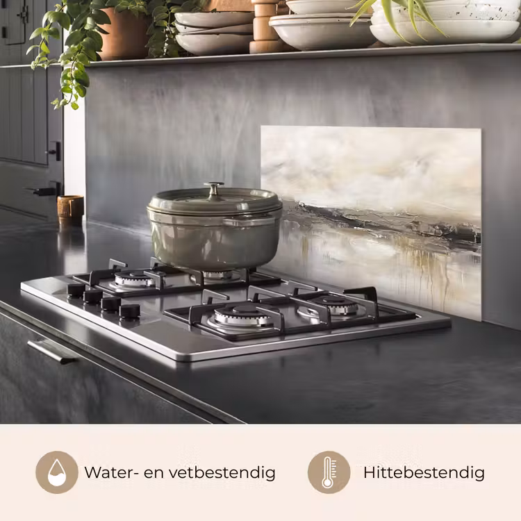 Spatscherm keuken - Landschap - Horizon - Natuur - Abstract - Neutraal — 2