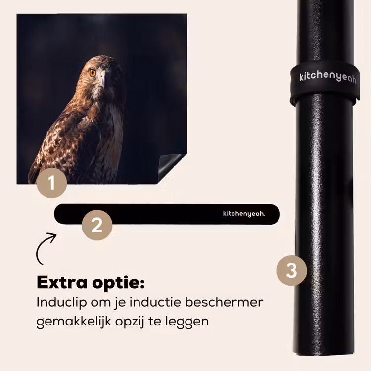 Inductie beschermer - Roofvogel - Buizerd - Bruin — 8
