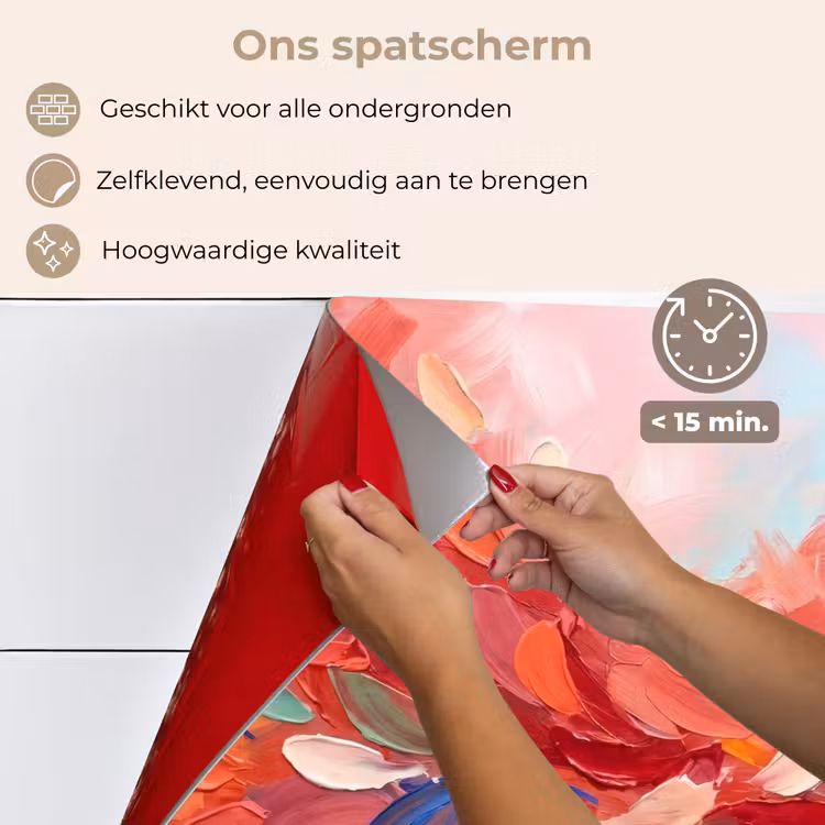 Spatscherm keuken - Bloemen - Abstract - Kunst - Modern — 4