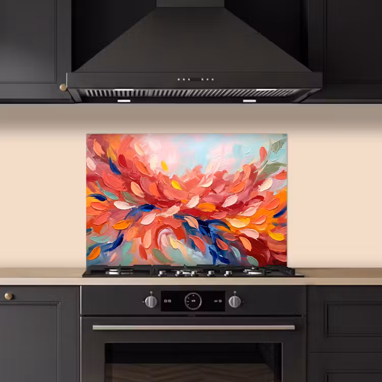 Spatscherm keuken - Bloemen - Abstract - Kunst - Modern — 5