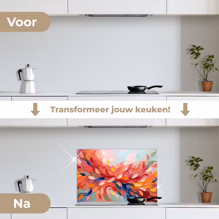 Spatscherm keuken - Bloemen - Abstract - Kunst - Modern — 7