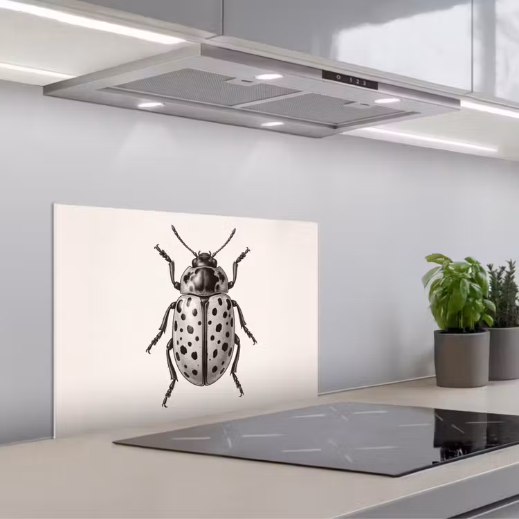 Spatscherm keuken - Kever - Insect - Vintage — 1