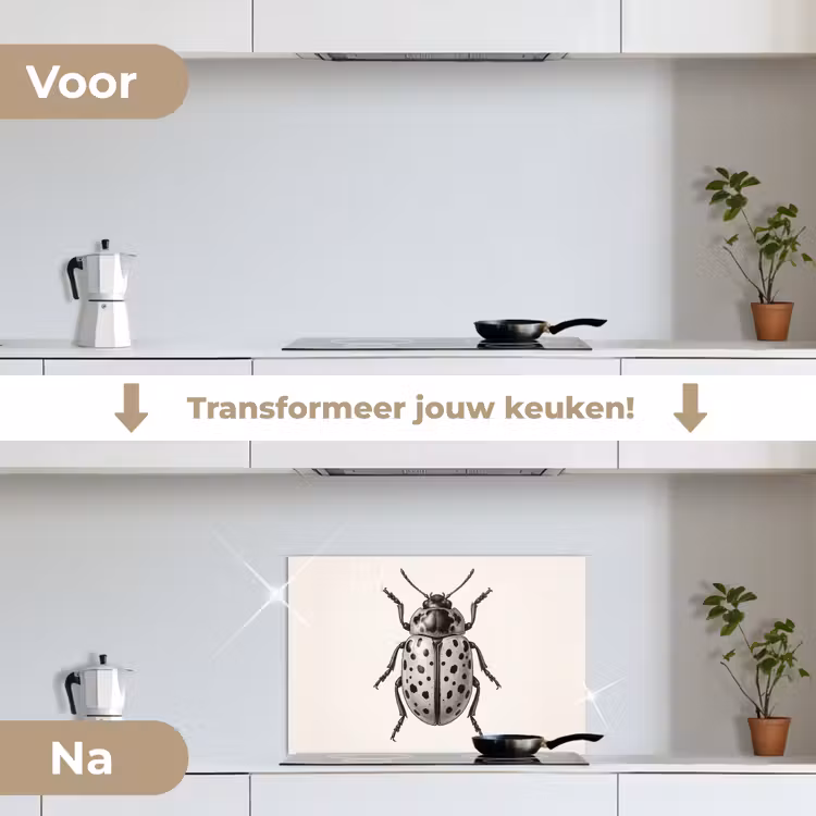Spatscherm keuken - Kever - Insect - Vintage — 7