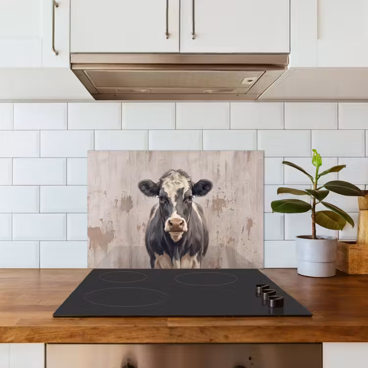 Spatscherm keuken - Koe - Portret - Dieren - Modern — 3