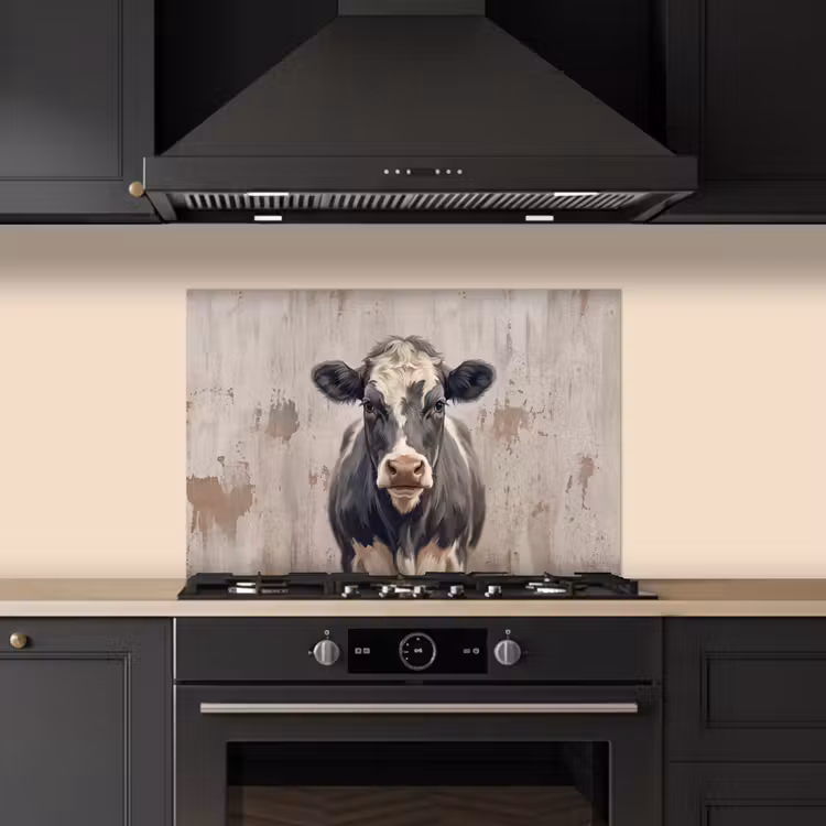 Spatscherm keuken - Koe - Portret - Dieren - Modern — 5
