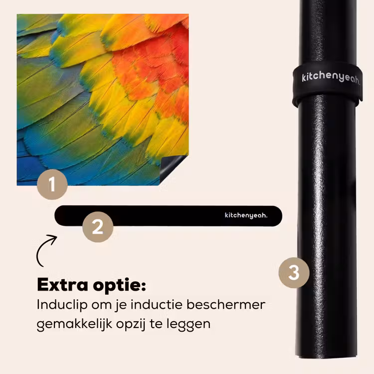 Inductie beschermer - Veren - Ara - Kleurrijk — 8