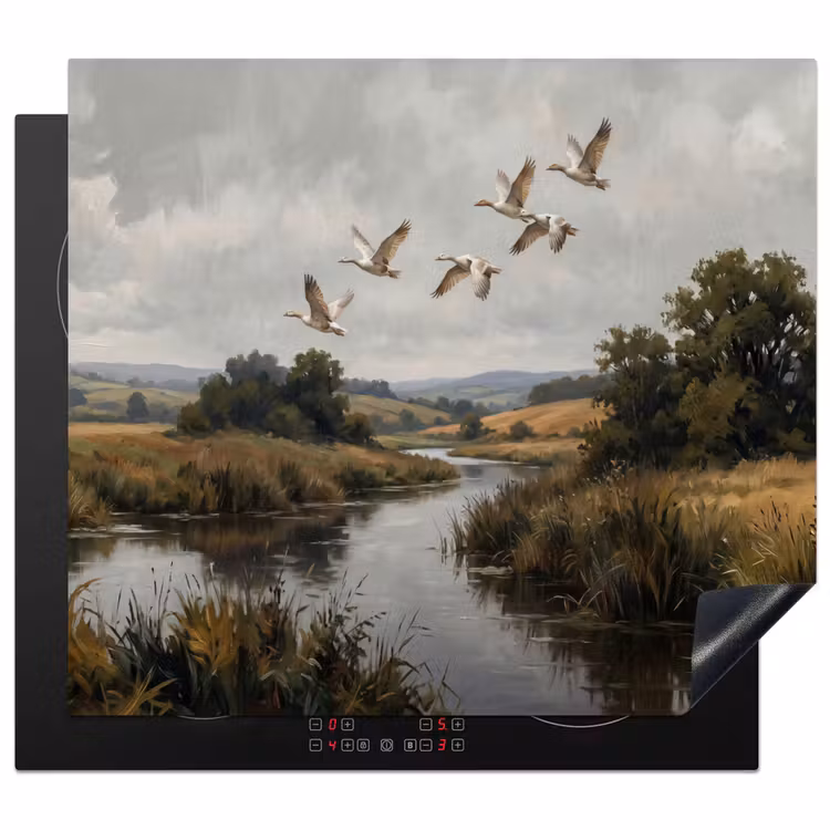 Inductie beschermer - Eenden - Rivier - Landschap - Vlucht - Nostalgisch — 1