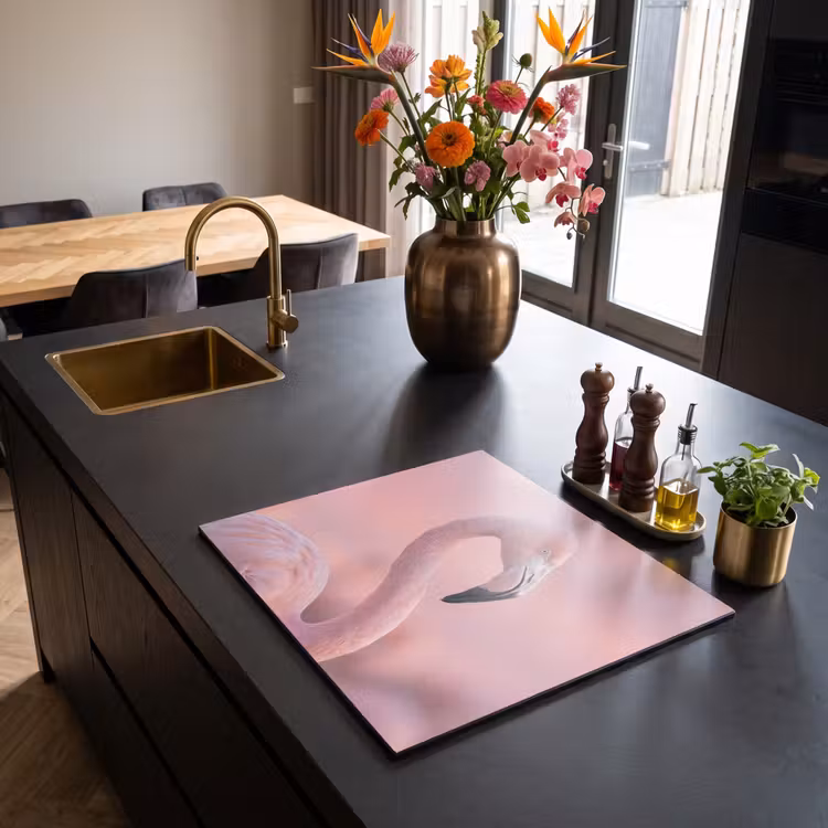 Inductie beschermer - Flamingo - Portret - Roze — 2