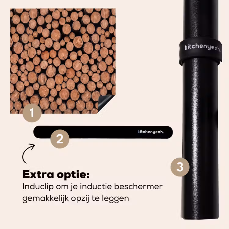 Inductie beschermer - Houtblokken - Textuur - Patroon - Bruin - Rustiek — 8