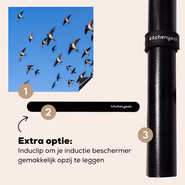 Inductie beschermer - Zwaluwen - Vliegen - Blauw — 8