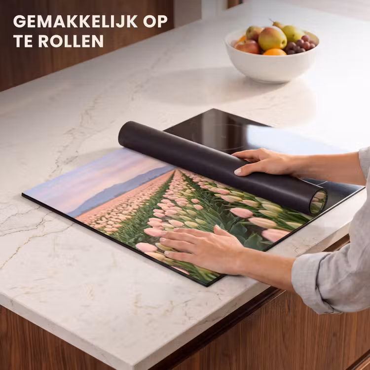Inductie beschermer - Tulpen - Landschap - Roze — 7