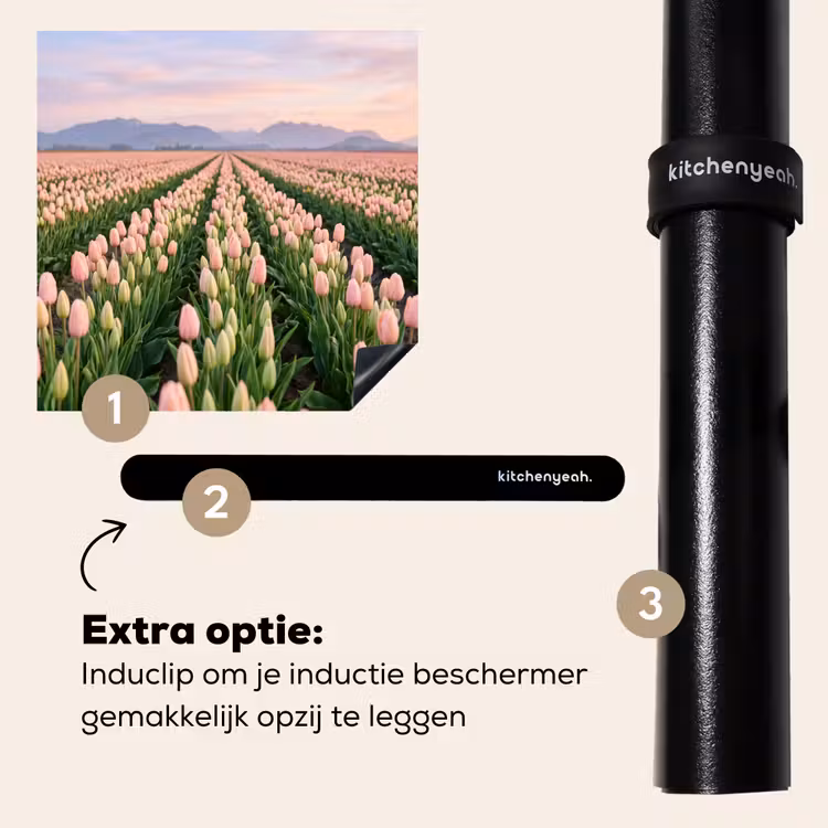 Inductie beschermer - Tulpen - Landschap - Roze — 8