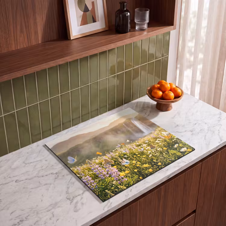 Inductie beschermer - Vlinders - Waterval - Bloemenveld — 4