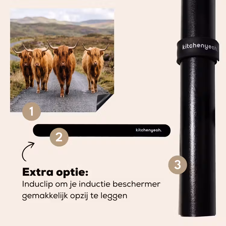Inductie beschermer - Schotse Hooglanders - Weg - Landschap - Kudde — 8