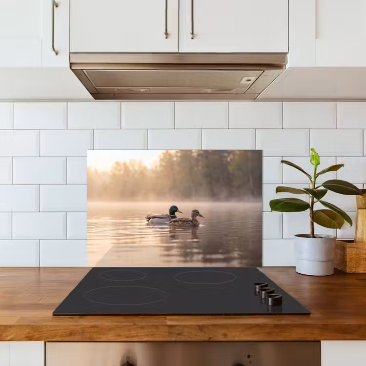 Spatscherm keuken - Eenden - Water - Mist - Natuur — 3