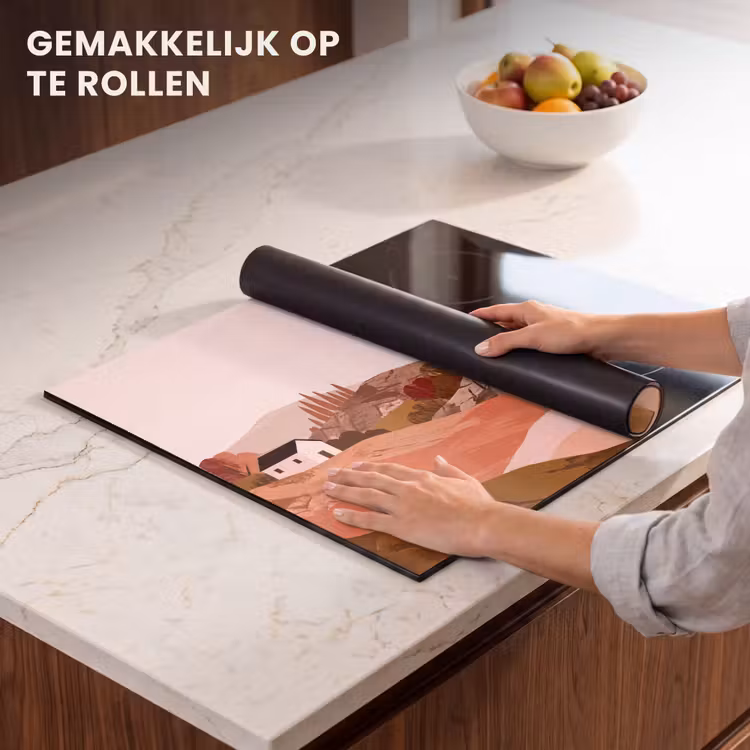 Inductie beschermer - Heuvellandschap - Grafisch - Terracotta — 7