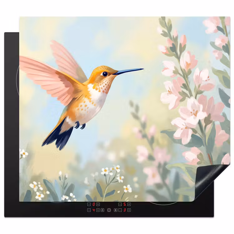 Inductie beschermer - Kolibrie - Illustratie - Kleurrijk — 1