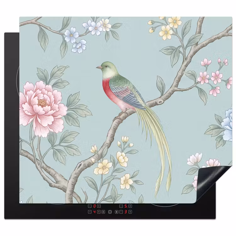 Inductie beschermer - Vogel - Bloemen - Kleurrijk — 1