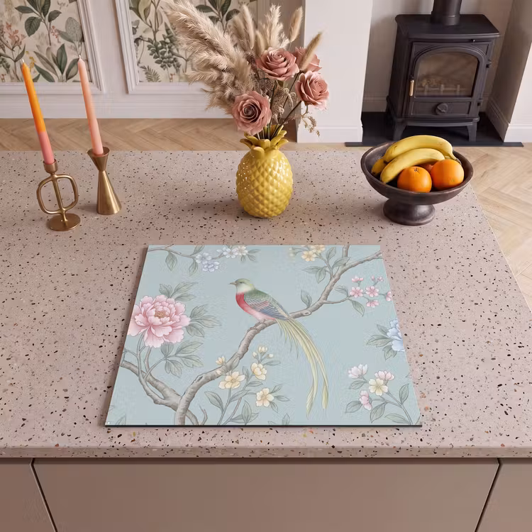 Inductie beschermer - Vogel - Bloemen - Kleurrijk — 3