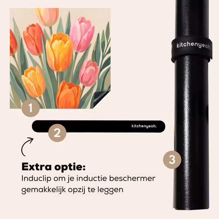 Inductie beschermer - Tulpen - Abstract - Kleurrijk — 8