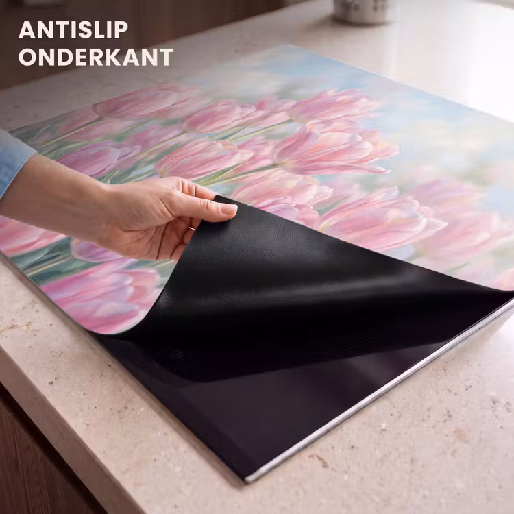 Inductie beschermer - Tulpen - Veld - Lente - Roze — 6