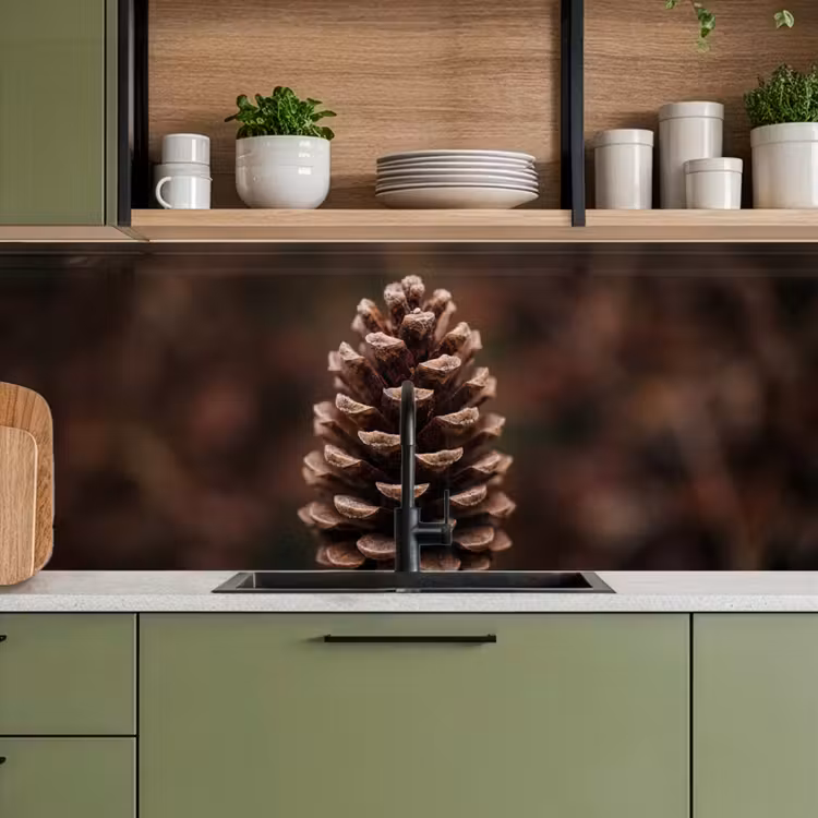 Keuken achterwand - Dennenappel - Bos - Herfst - Bruin - Sfeervol — 7