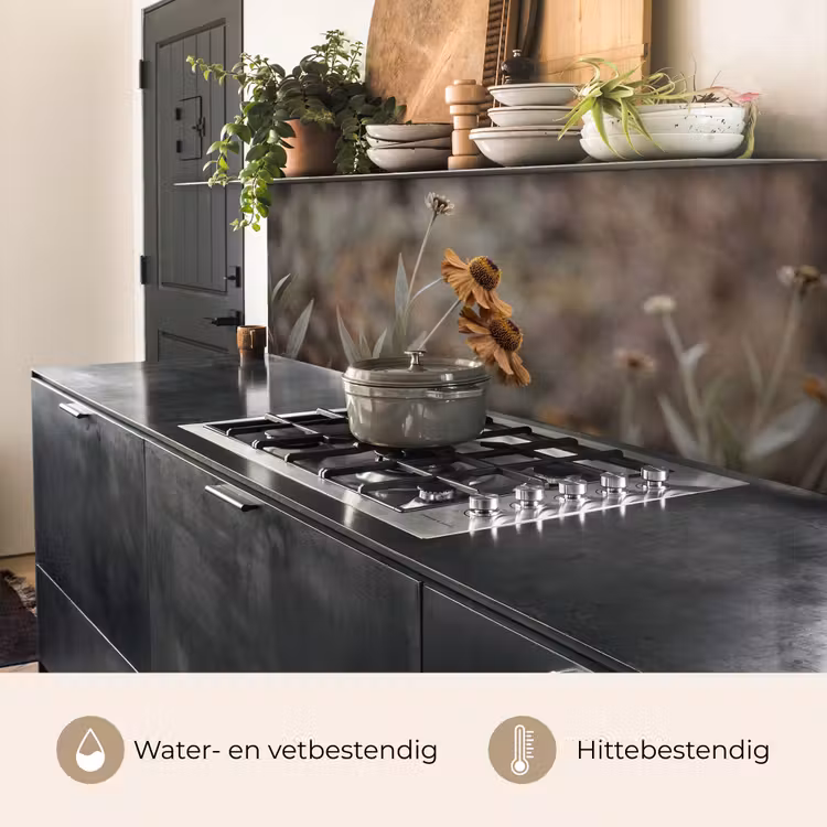 Keuken achterwand - Zonnehoed - Droogbloemen - Geel - Warm — 5