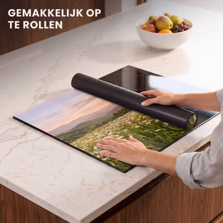 Inductie beschermer - Madelief - Veld - Heuvels - Groen — 7
